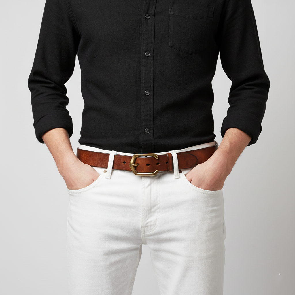 BELTLEY Classical Brown Full-Grain Leather Belt – Daily Engineered-38MM