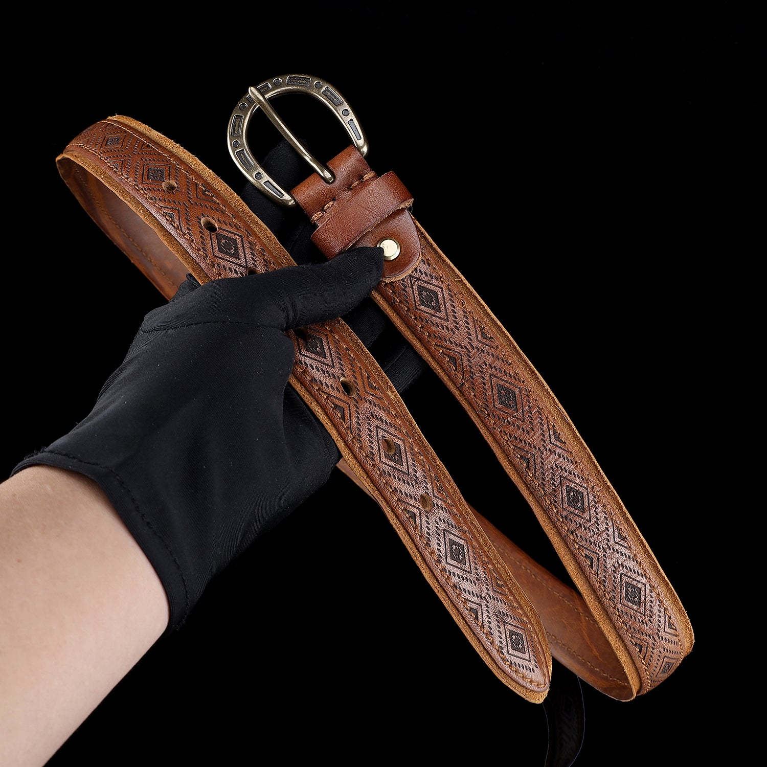 BELTLEY Women's Vintage Western Leather Belt – 1.18" Wide Casual Jeans Belt