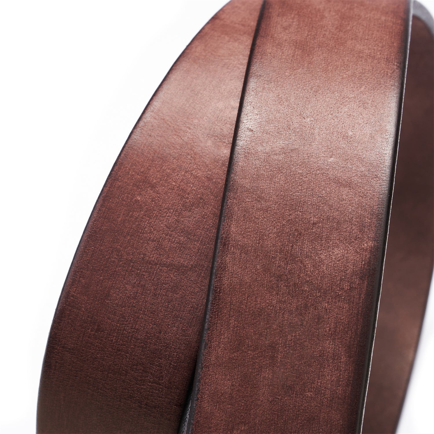 100% Full-Grain Leather with Solid Brass Buckle in Vintage Saddle Brown