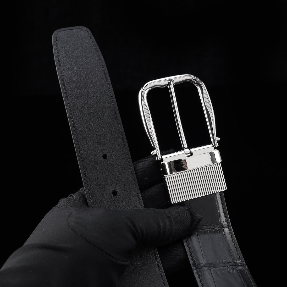 Genuine Alligator Leather Belt by BELTLEY