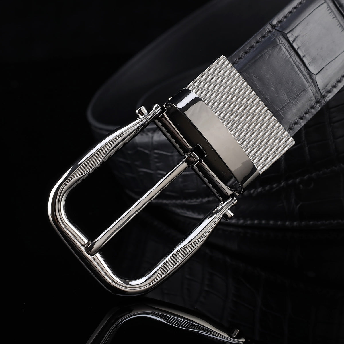 Genuine Alligator Leather Belt by BELTLEY