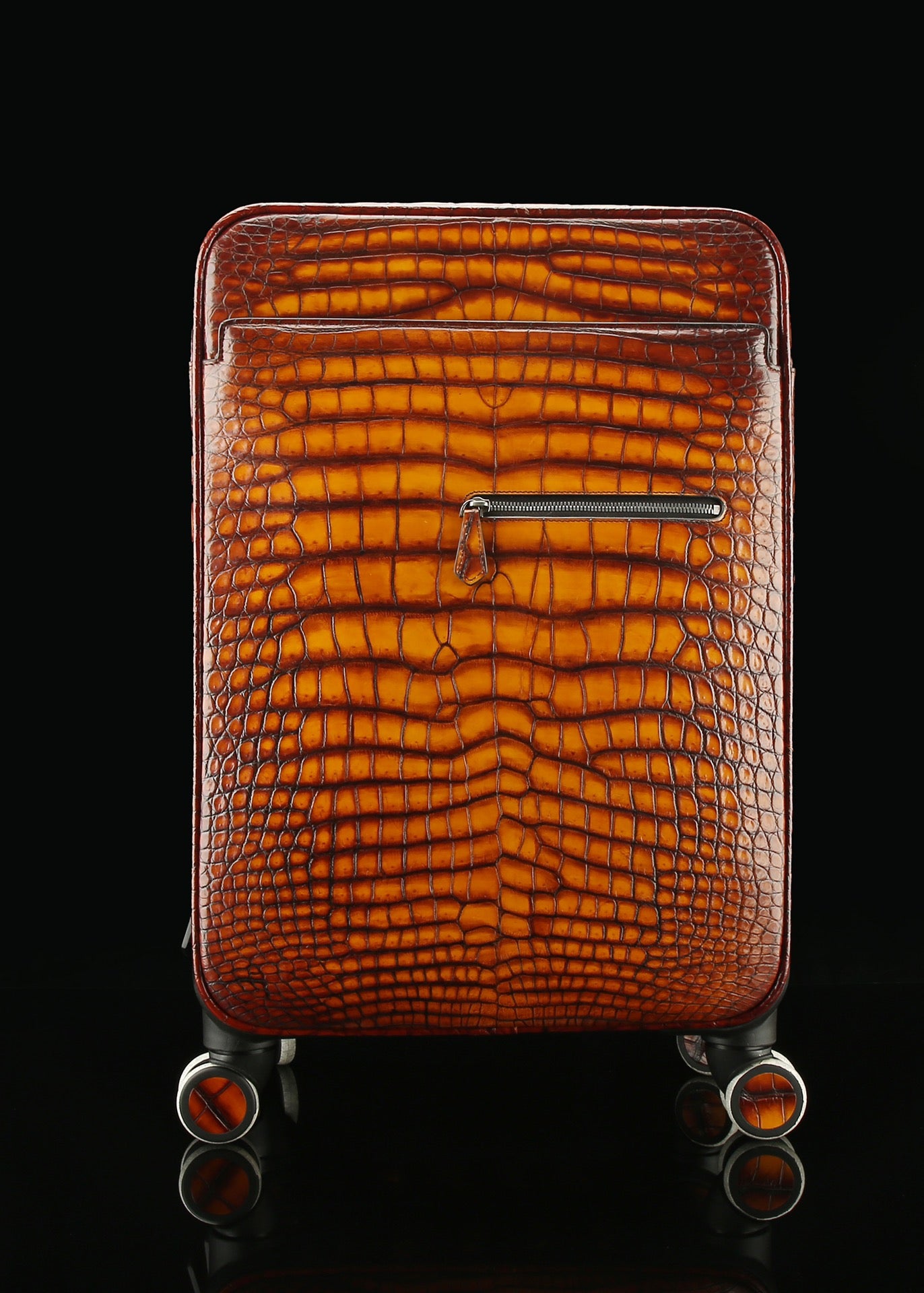 BELTLEY Hand-Burnished Nile Crocodile Spinner Luggage