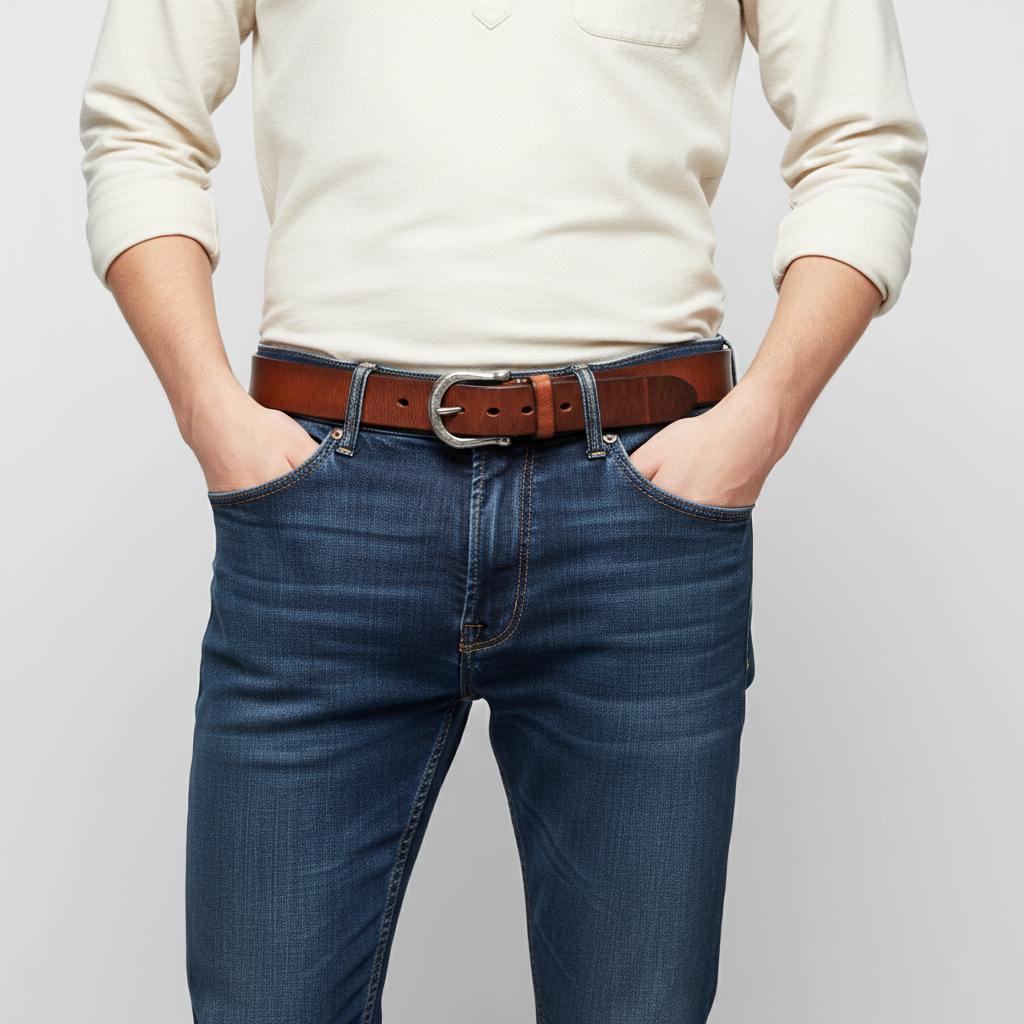 Heritage Brown Belt in Aged Full-Grain Leather With Antiqued Buckle & 38mm Width