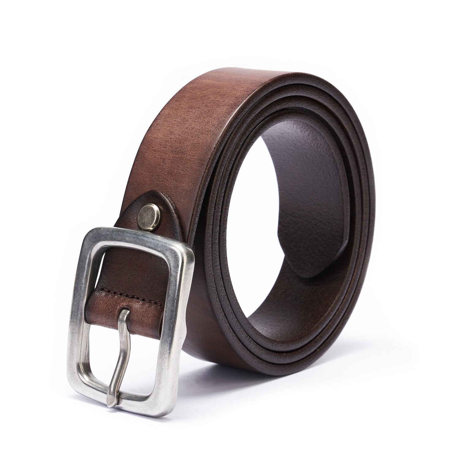 BELTLEY Black Heritage Belt – 38mm Full-Grain Leather with Stainless Steel Buckle-Extra Long