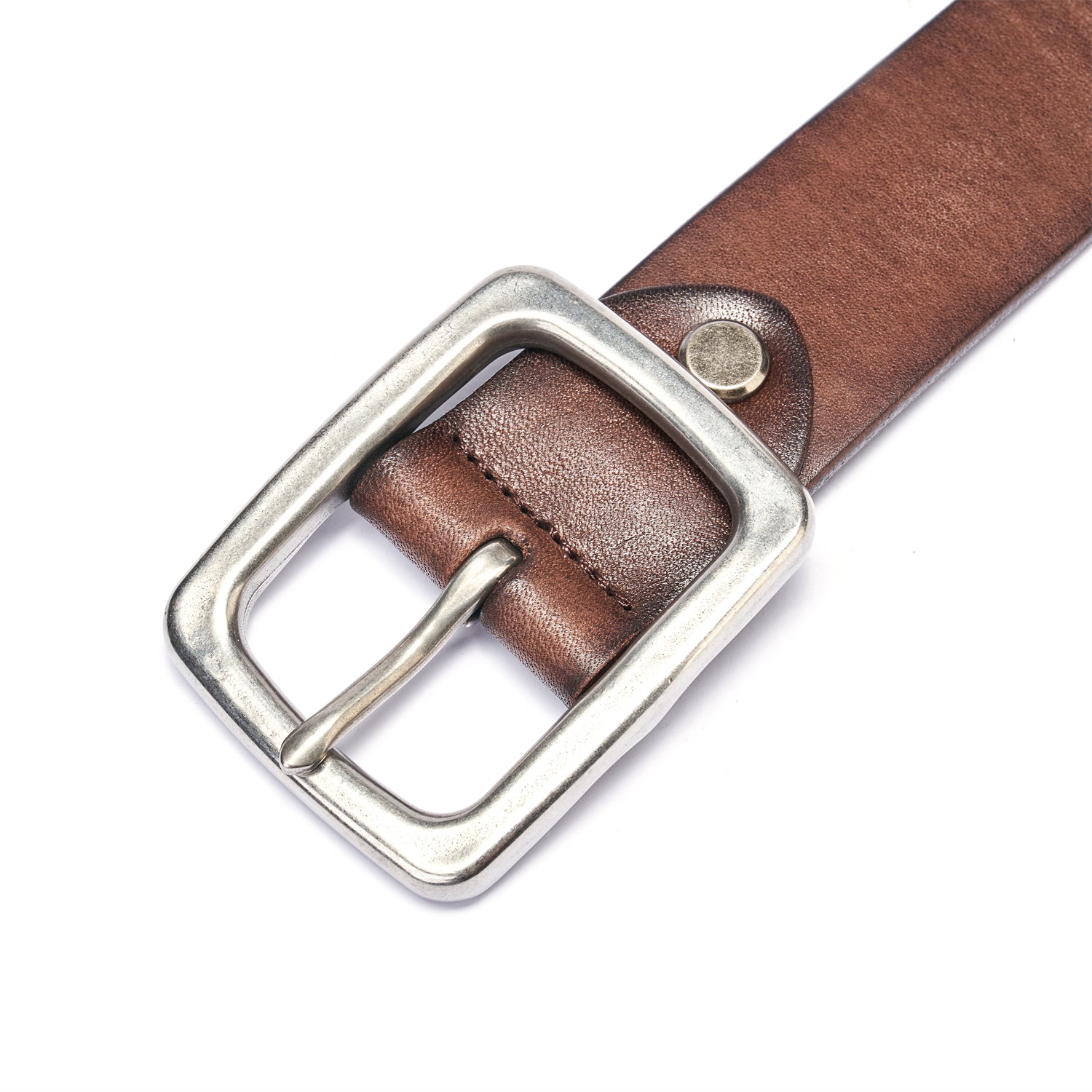 BELTLEY Black Heritage Belt – 38mm Full-Grain Leather with Stainless S