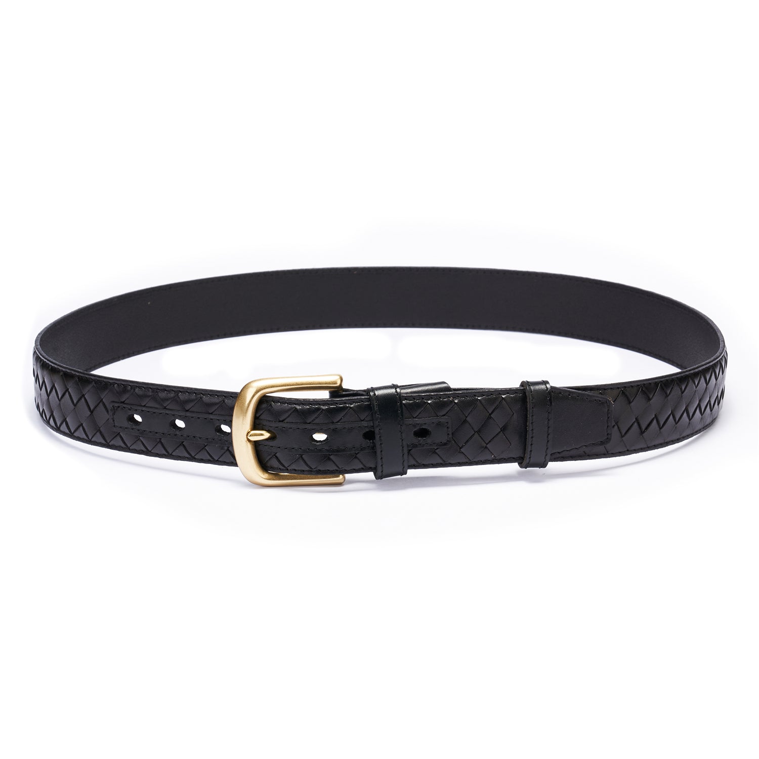 Legacy Black Diamond Rigid Belt – 1.5" Full-Grain Leather with Solid Brass Buckle