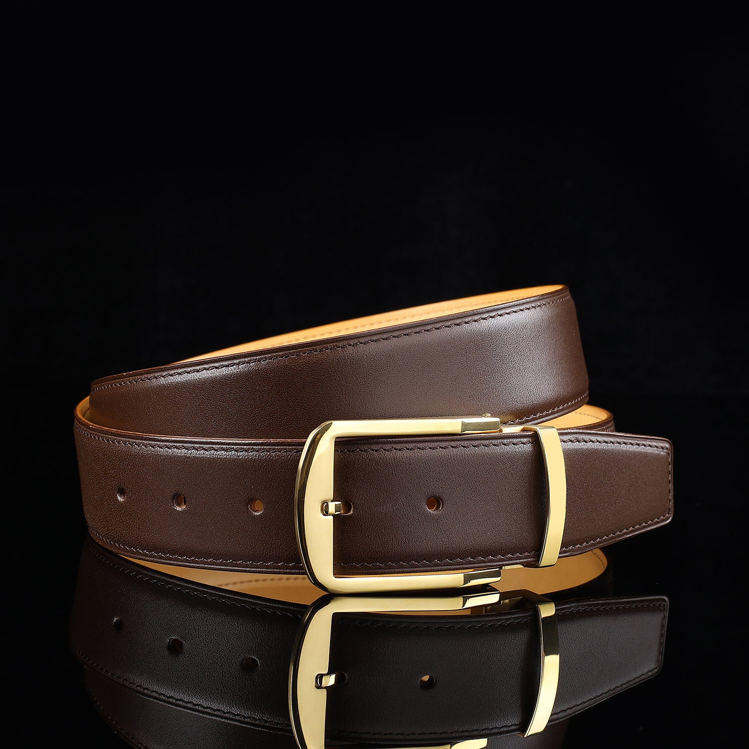 BELTLEY  Men’s Calfskin Dress Belt 1.5 Inches (38mm)