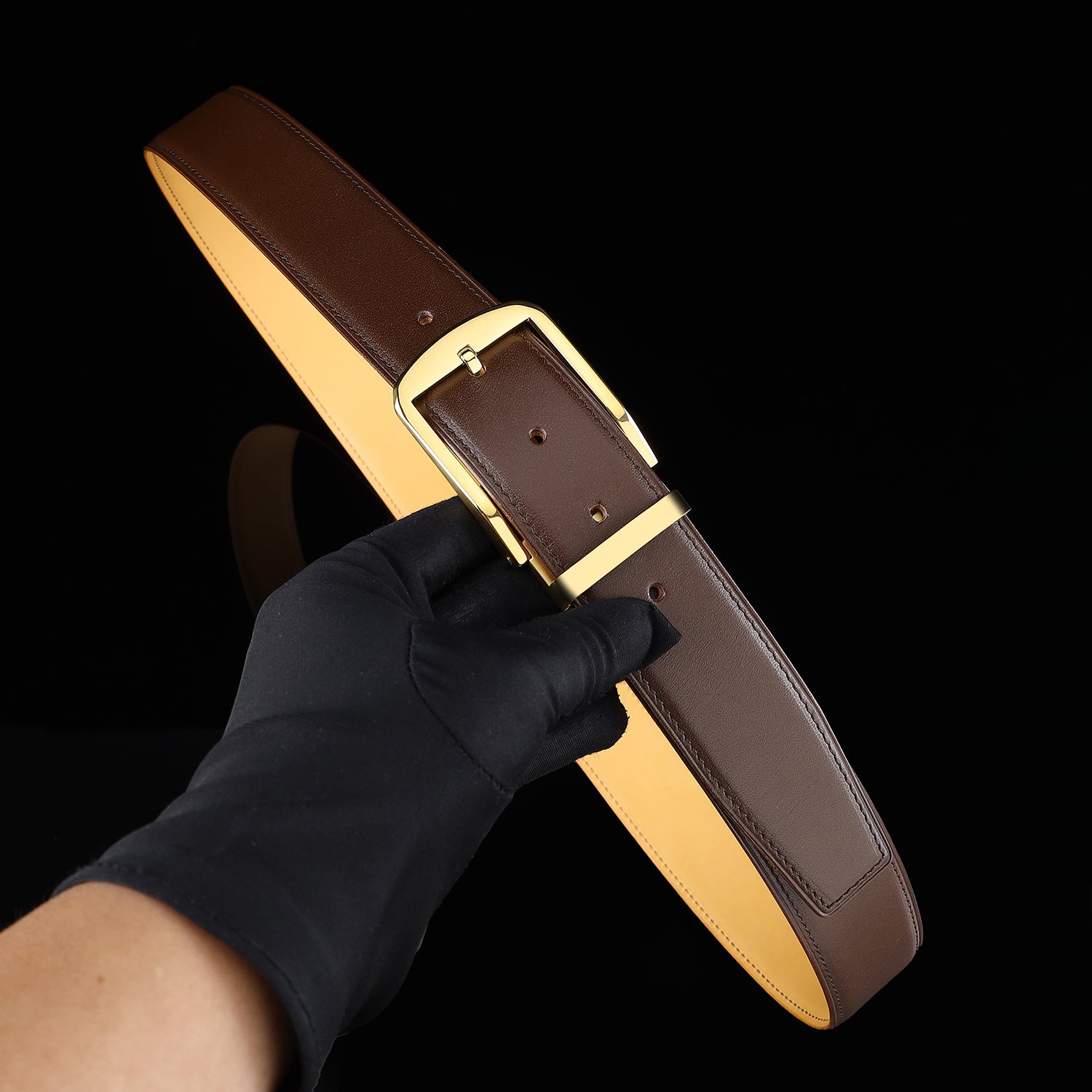 BELTLEY  Men’s Calfskin Dress Belt 1.5 Inches (38mm)