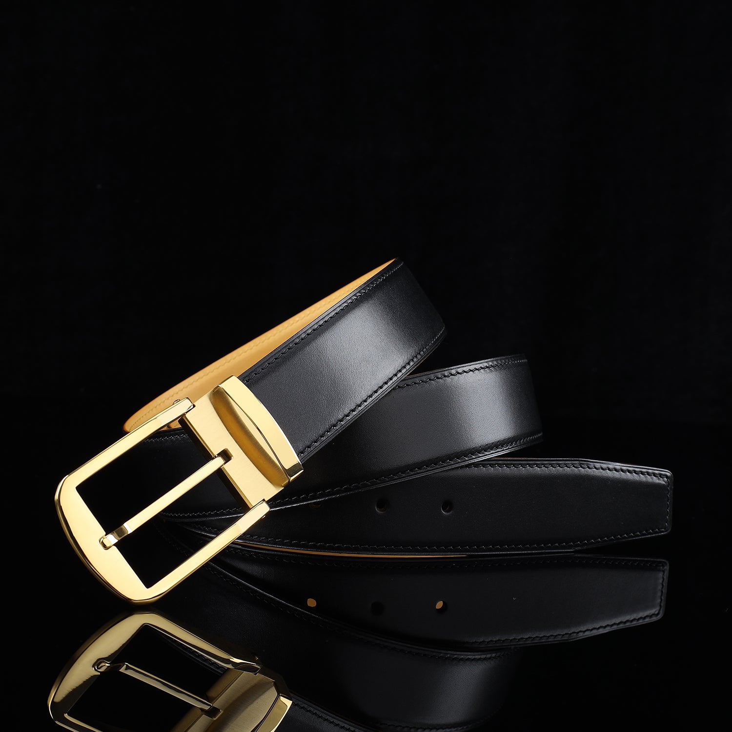 BELTLEY  Men’s Calfskin Dress Belt 1.5 Inches (38mm)