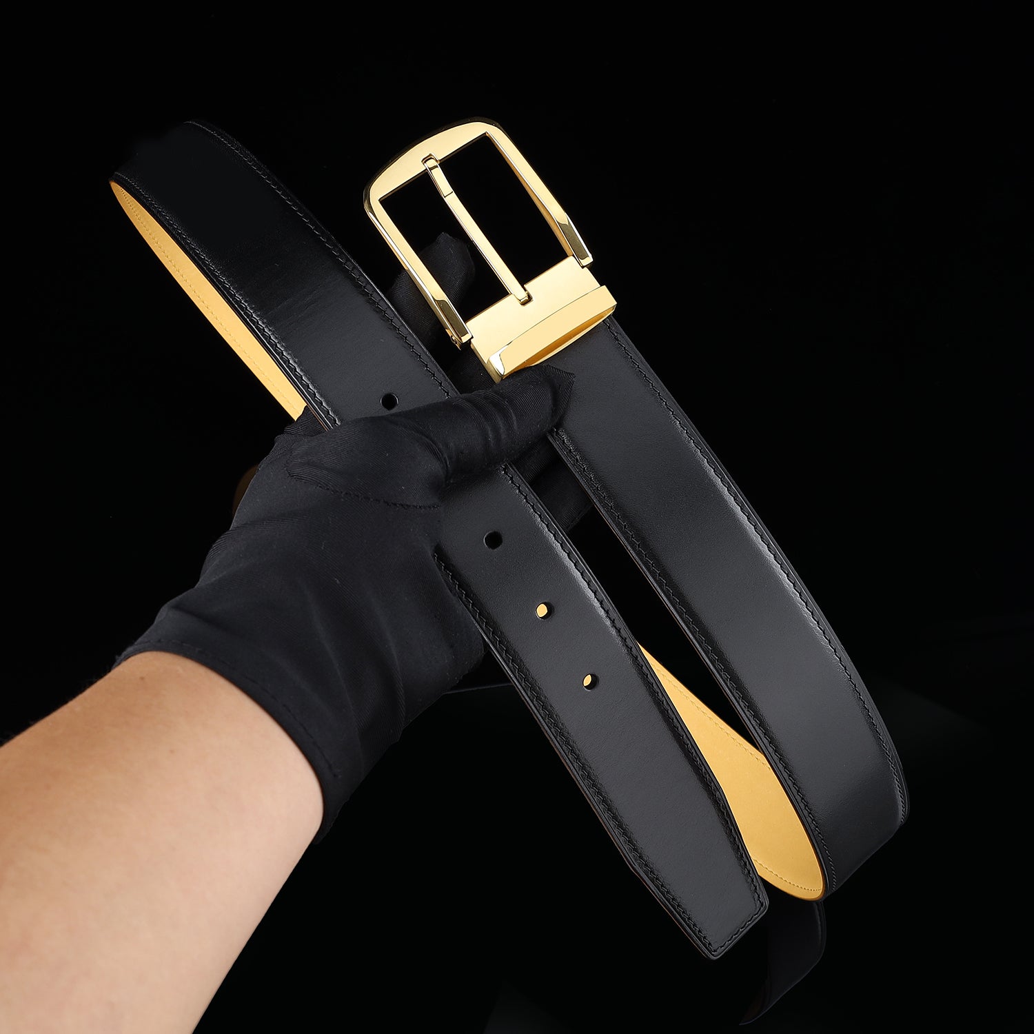 BELTLEY  Men’s Calfskin Dress Belt 1.5 Inches (38mm)