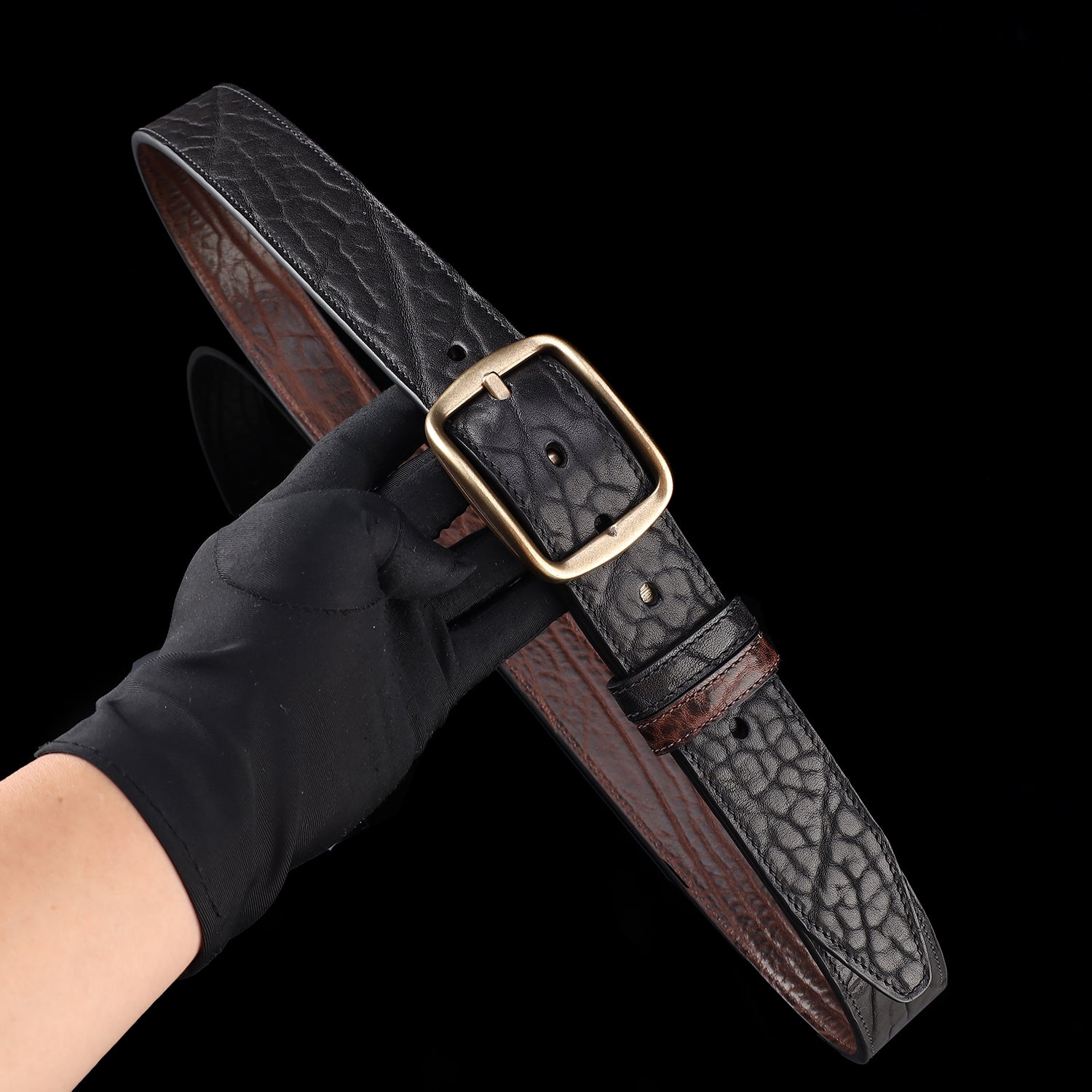 BELTLEY Vintage Reversible Leather Belt – 1.5" Full-Grain Double-Sided Belt