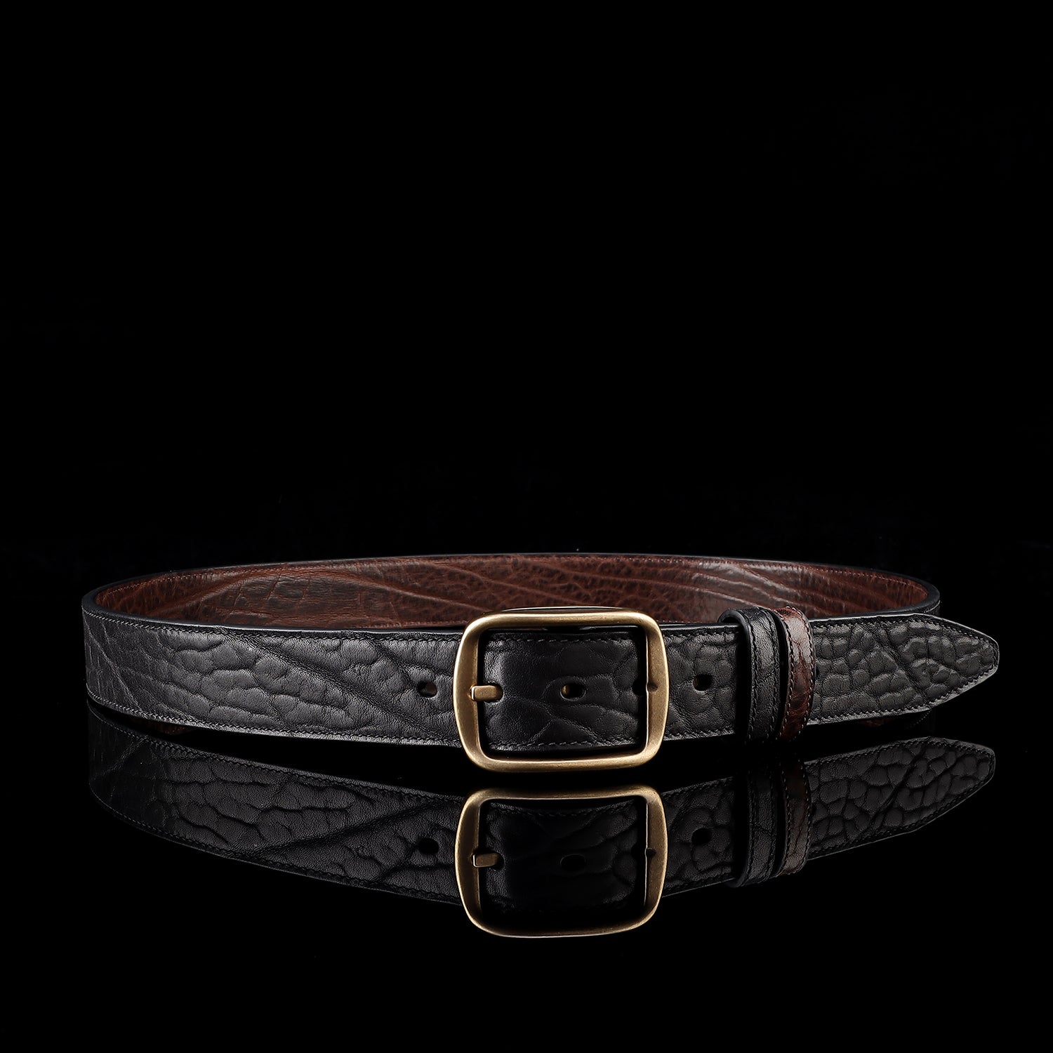BELTLEY Vintage Reversible Leather Belt – 1.5" Full-Grain Double-Sided Belt