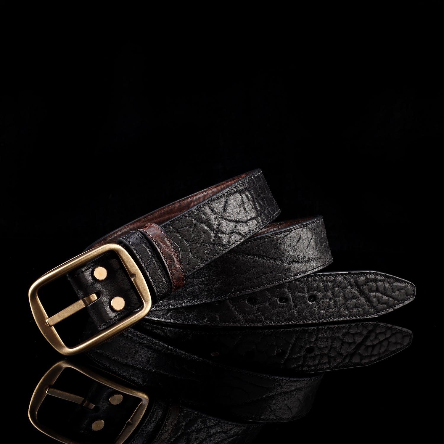 BELTLEY Vintage Reversible Leather Belt – 1.5" Full-Grain Double-Sided Belt