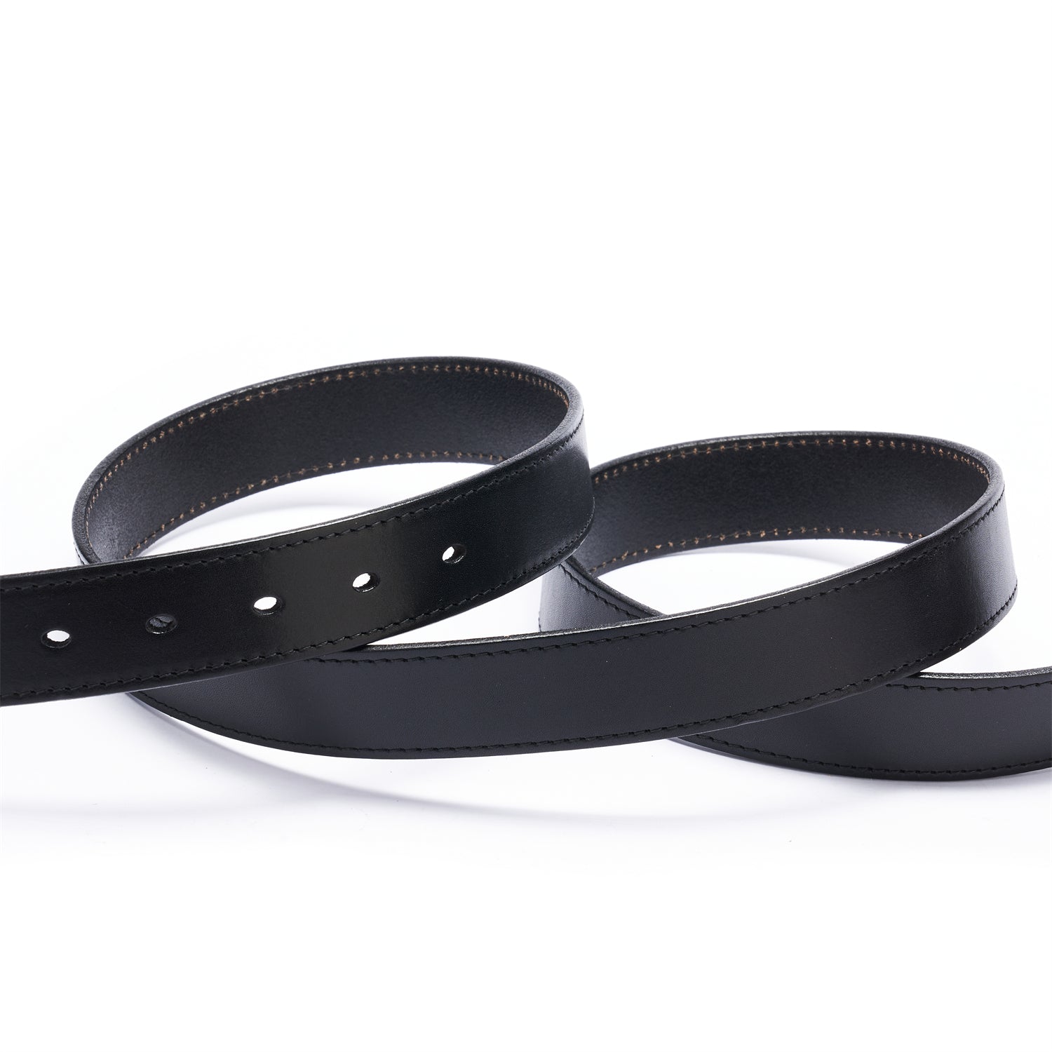 Timeless Black Leather Belt - Unisex, Classic Full Grain Style