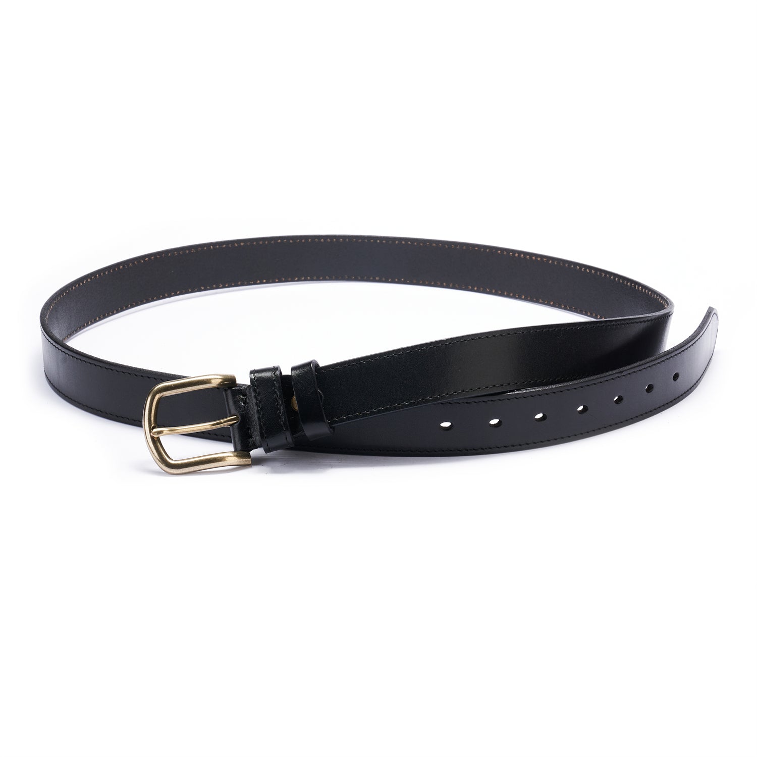 Timeless Black Leather Belt - Unisex, Classic Full Grain Style