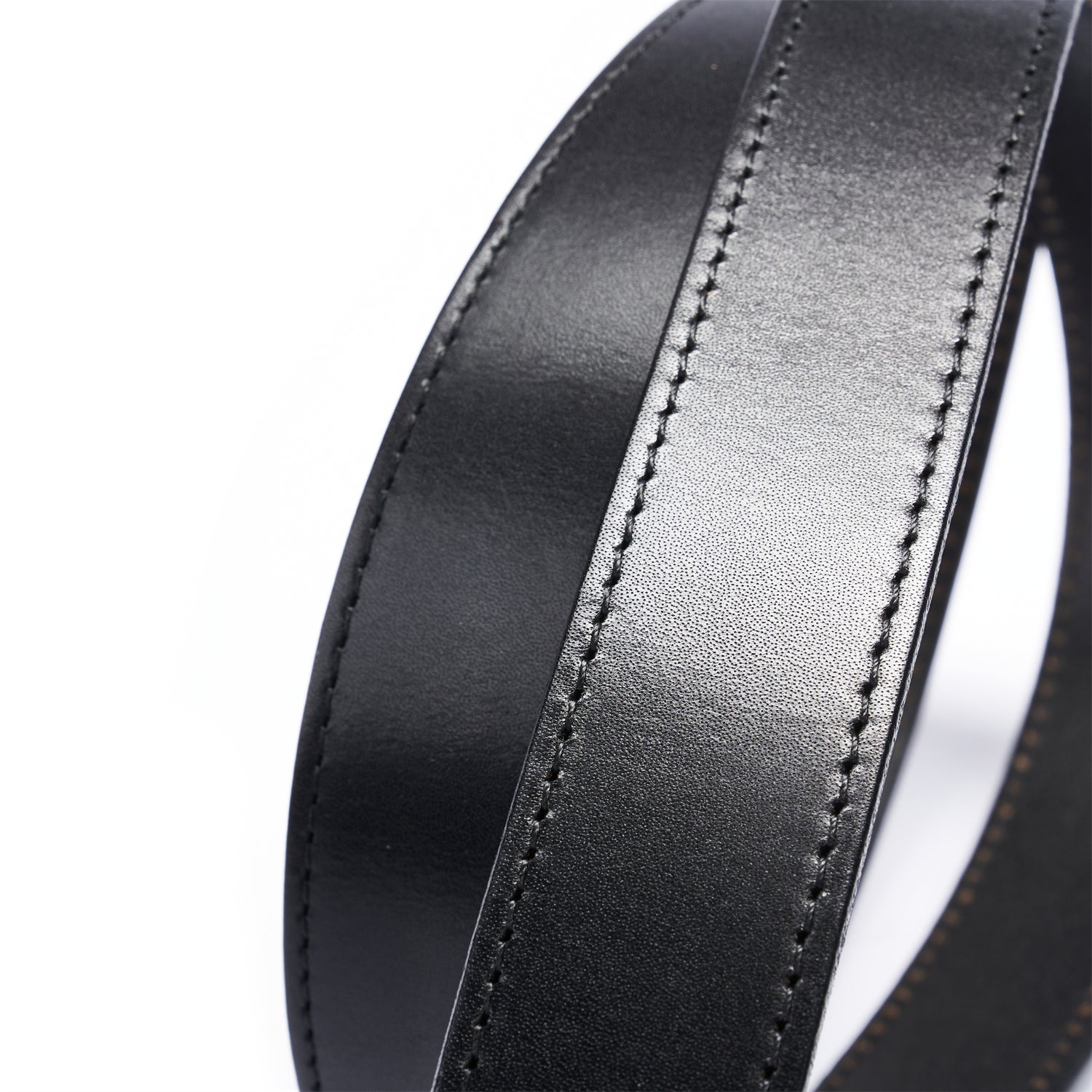 Timeless Black Leather Belt - Unisex, Classic Full Grain Style