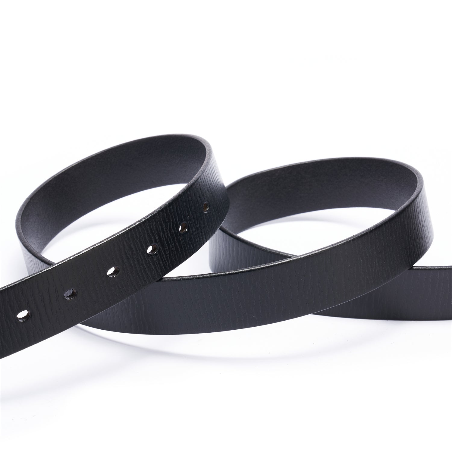 Unisex Full Grain Leather Belt - Classic Black  1.25 Inches