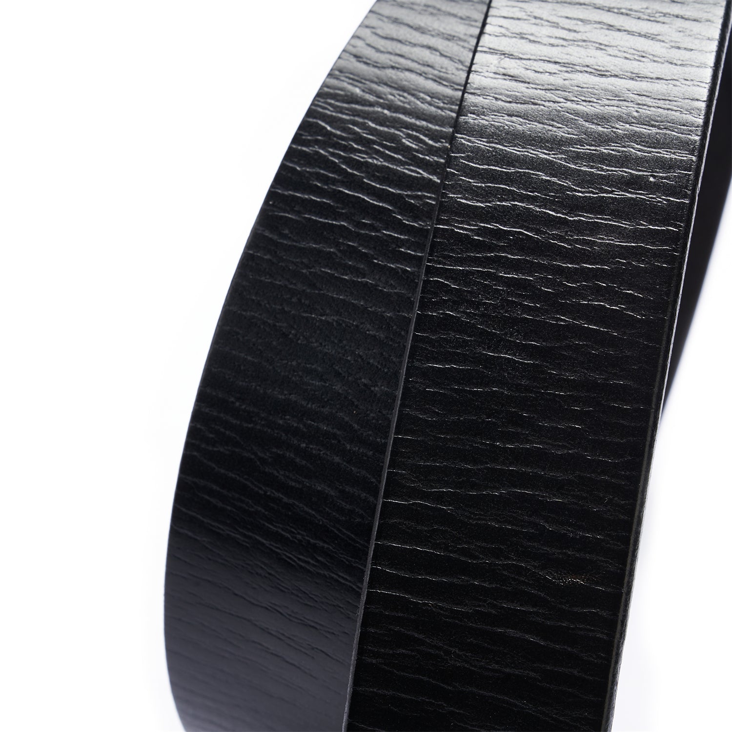 Unisex Full Grain Leather Belt - Classic Black  1.25 Inches