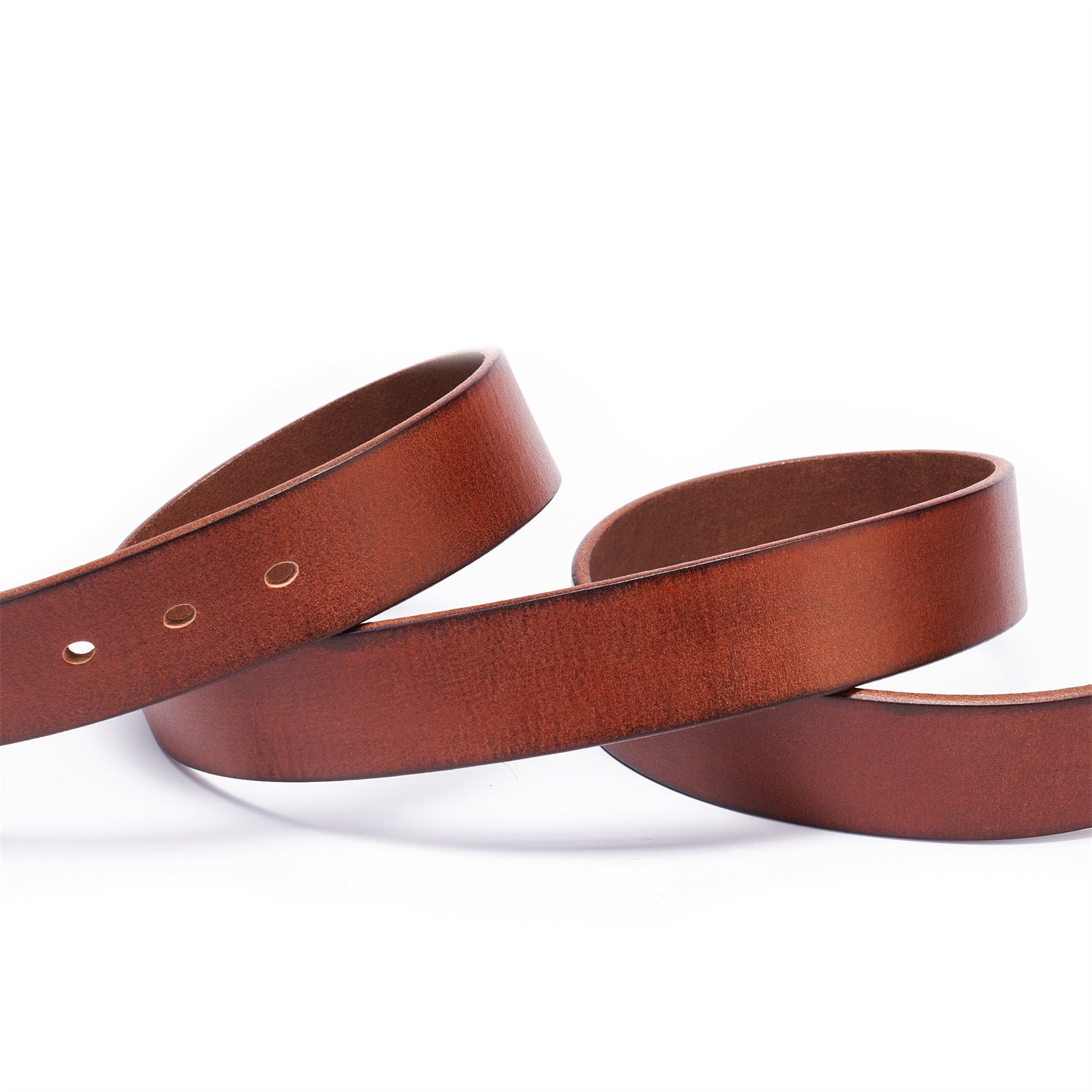 Vintage Saddle Brown Belt-1.5" Full Grain • Burnished Bronze