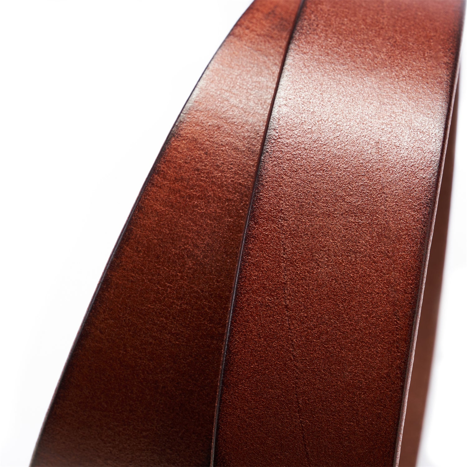 Vintage Saddle Brown Belt-1.5" Full Grain • Burnished Bronze