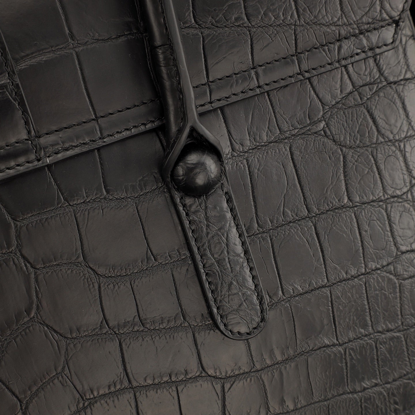 Women's  Black Matte Nile Crocodile Business Satchel