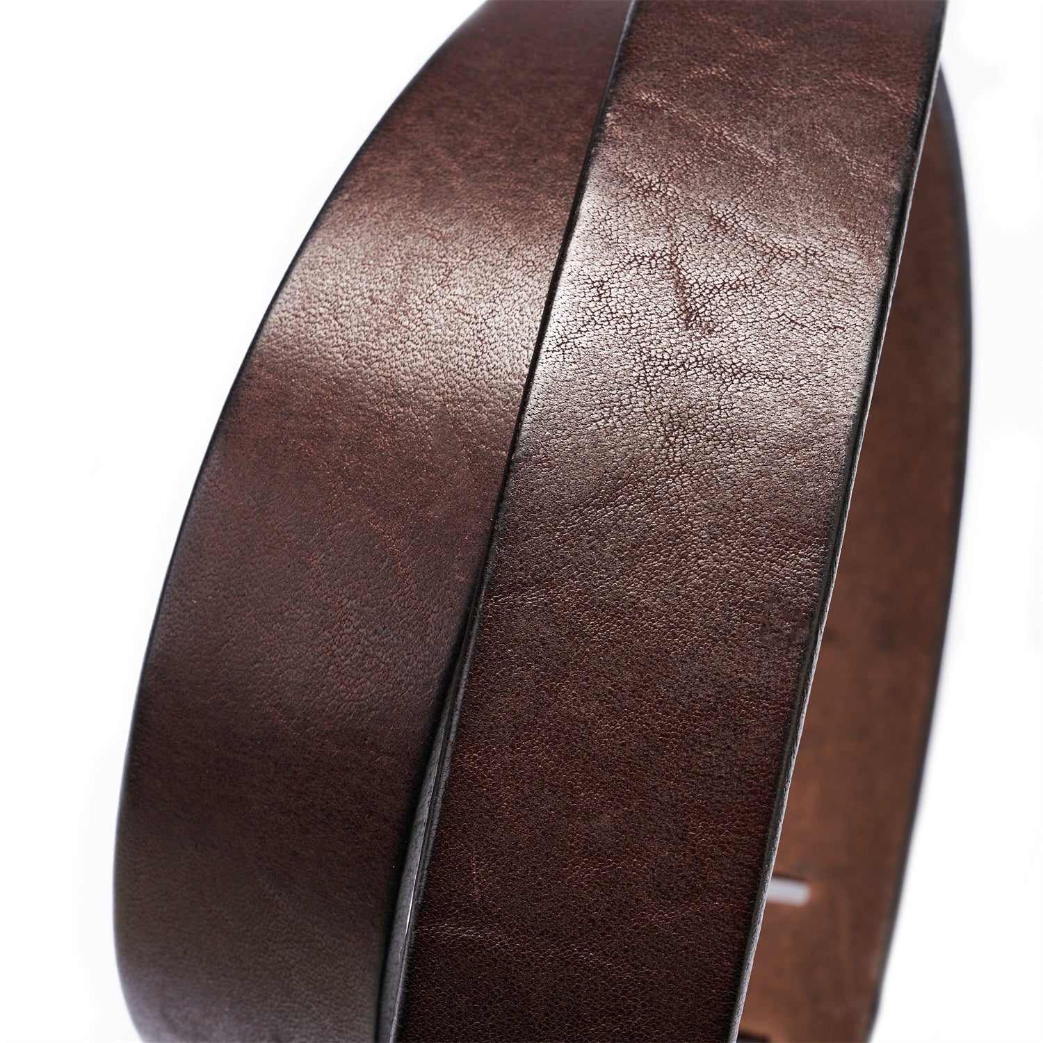 BELTLEY Unisex Espresso Full Grain Leather Belt 35MM -1.38 Inches