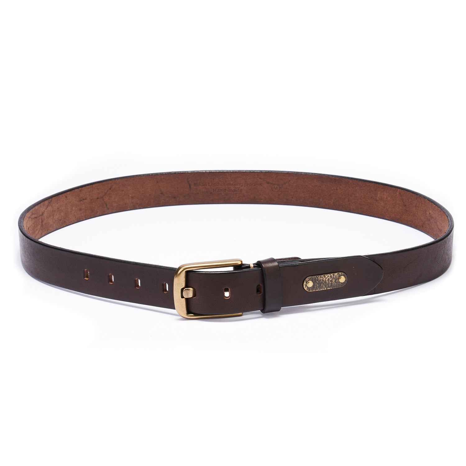 BELTLEY Unisex Espresso Full Grain Leather Belt 35MM -1.38 Inches