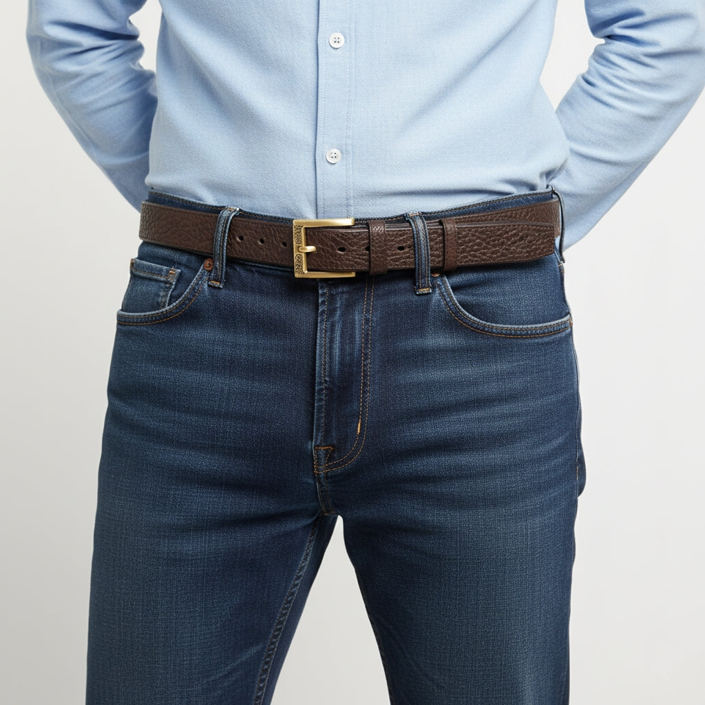 BELTLEY The Ultimate Rugged Belt-Espresso Bison Texture, 1.5 Inches